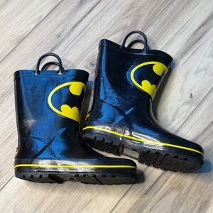 Batman Black and Yellow Logo Rain boots